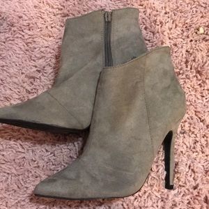 Grey ankle boots